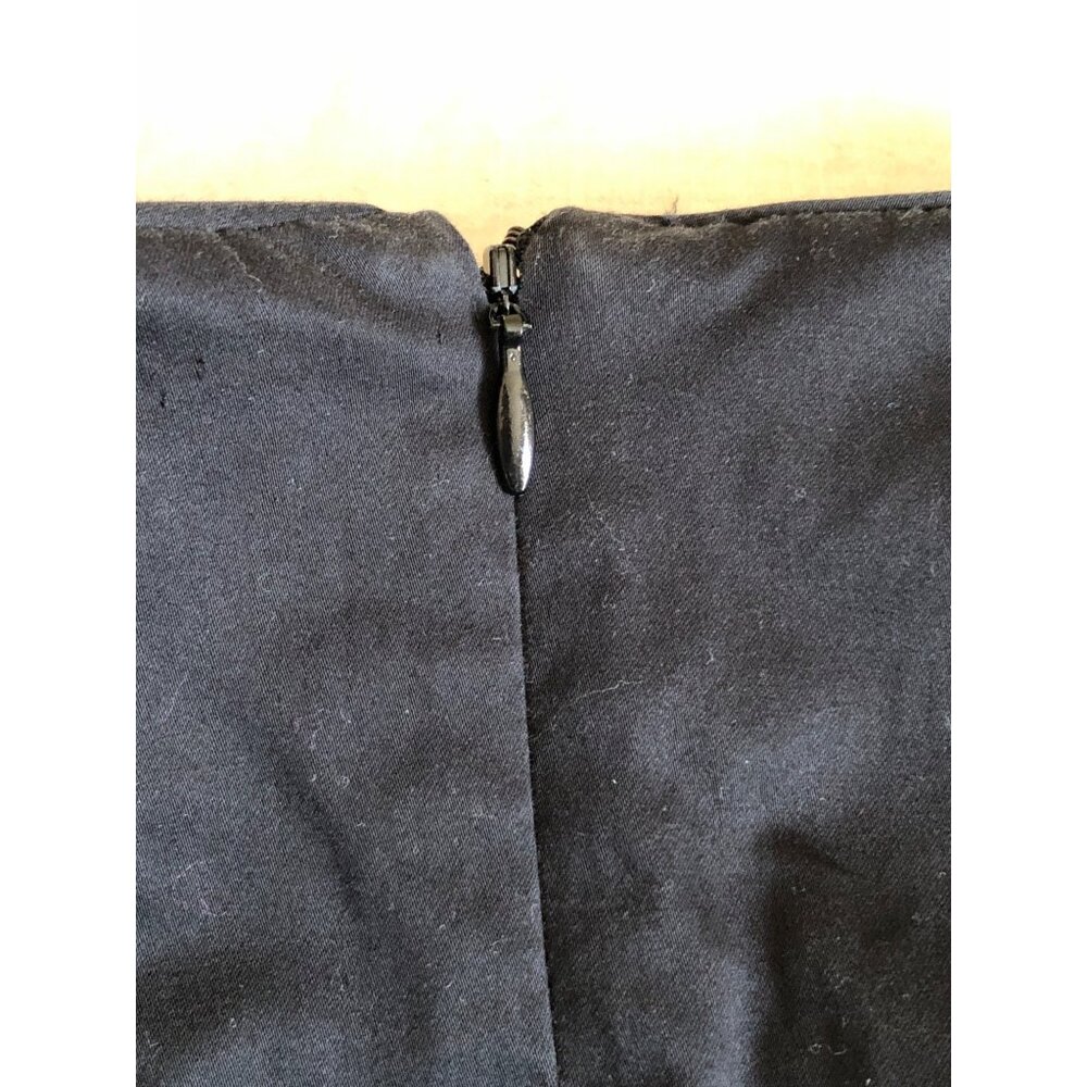 Talbots Dress Black Fit Flare Cotton 50s Classic Retro Basic Pockets Womens 2 - Picture 8 of 9